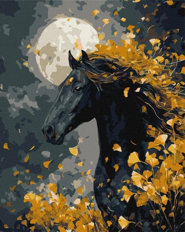 Malowanie po numerach - Koń i wiatr 40x50cm
