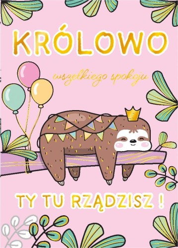 Karnet B8 mini Leniwa królowa