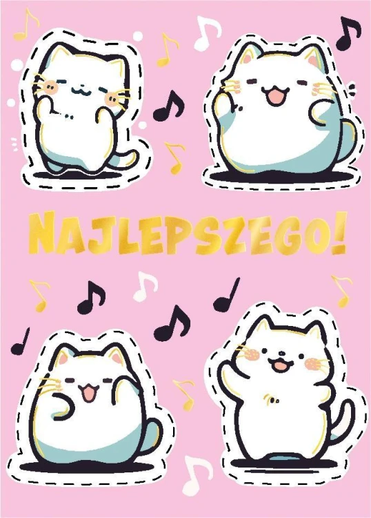 Karnet B8 mini Pushin kawai