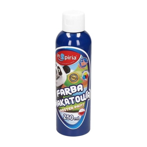 Farba plakatowa ciemnoniebieska 250ml, InSpiria