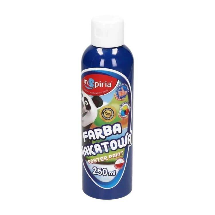 Farba plakatowa ciemnoniebieska 250ml, InSpiria