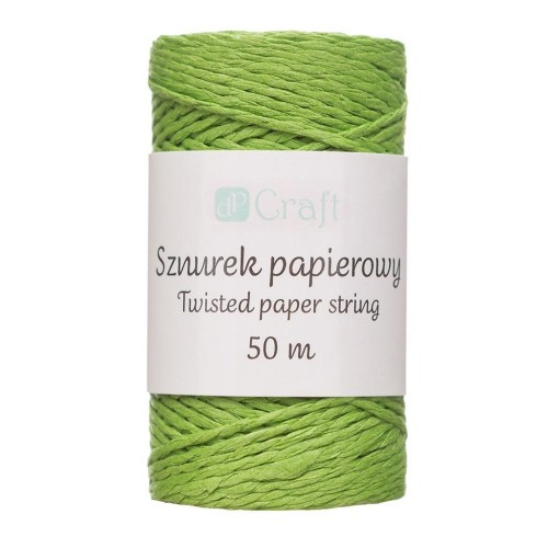 Sznurek papierowy skręcany 50m zielony, Dalprint