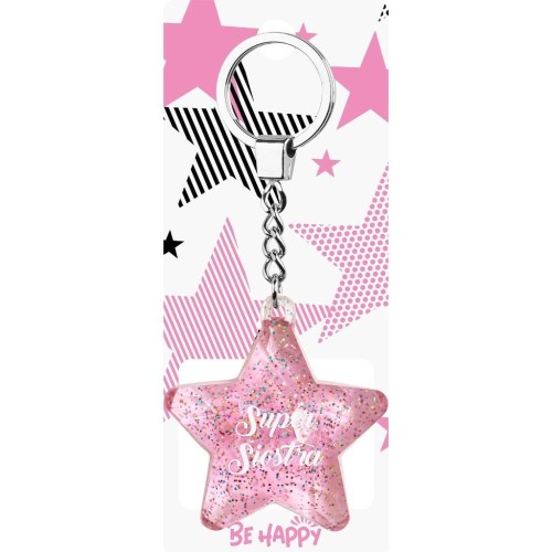 Brelok Gwiazdka Super Siostra, Be-Happy Gifts