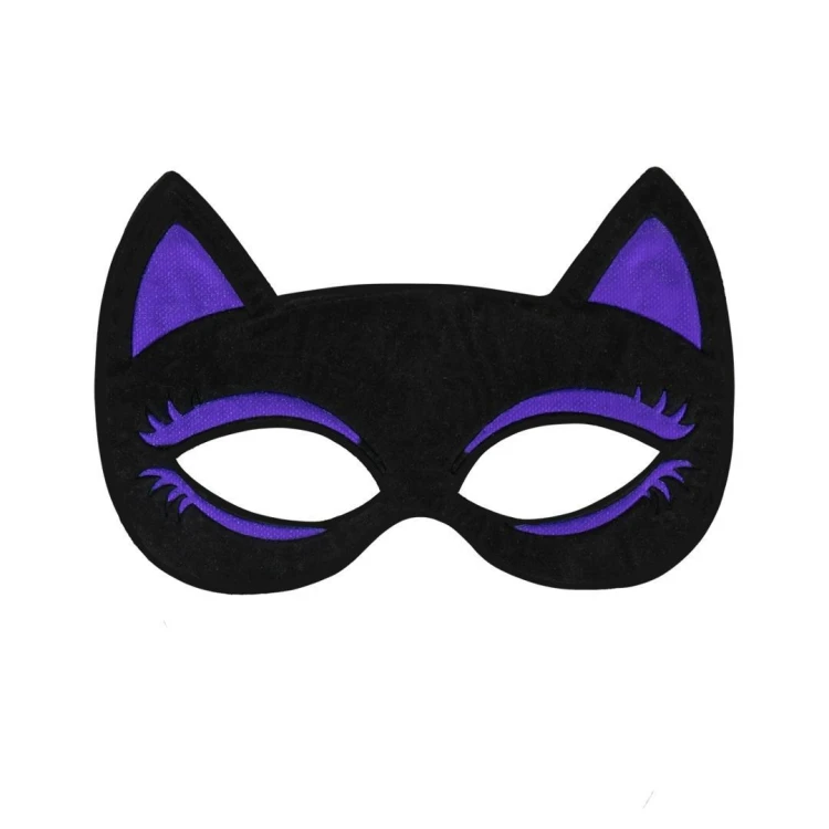 Maska na Halloween flokowana Kot