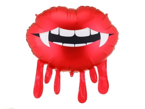 Balon foliowy Krwawiące usta czerwony 92x60cm