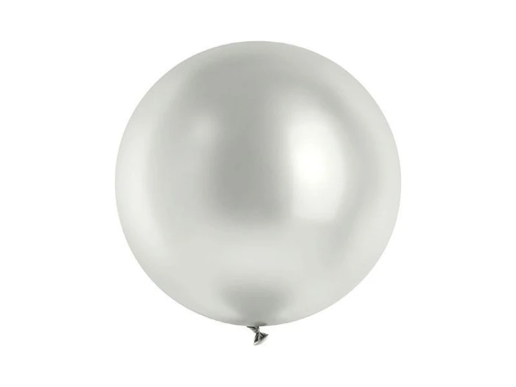 Balon Glossy srebrny 60cm