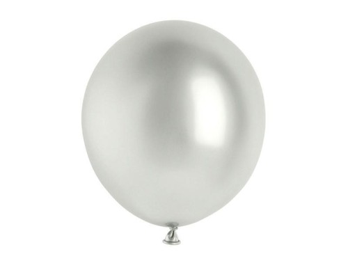 Balony Glossy srebrny 46cm 5szt