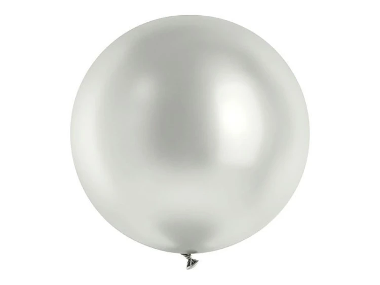 Balon Glossy srebrny 100cm
