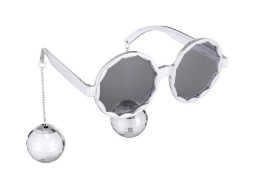 Okulary Kule disco srebrny 16x6,5cm