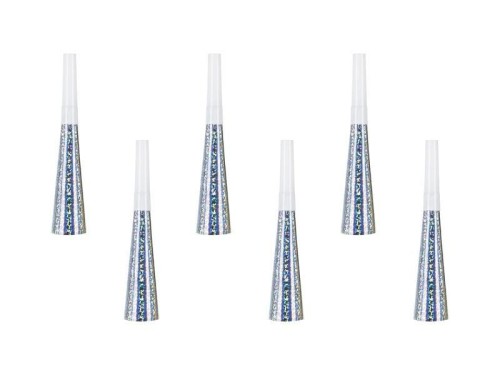 Trąbki party holograficzne 16cm 6szt