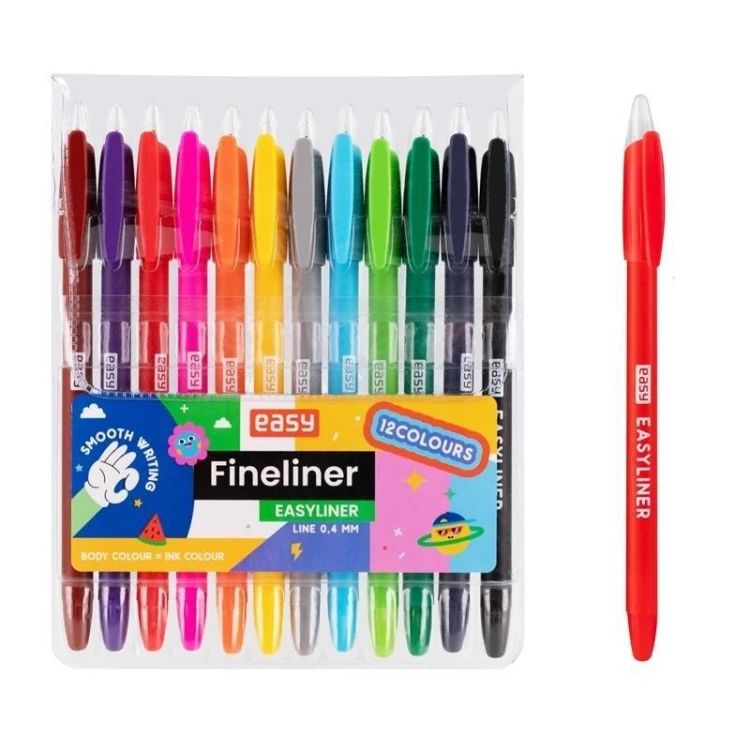 Cienkopis Easyliner 12kol EASY, Easy Stationery