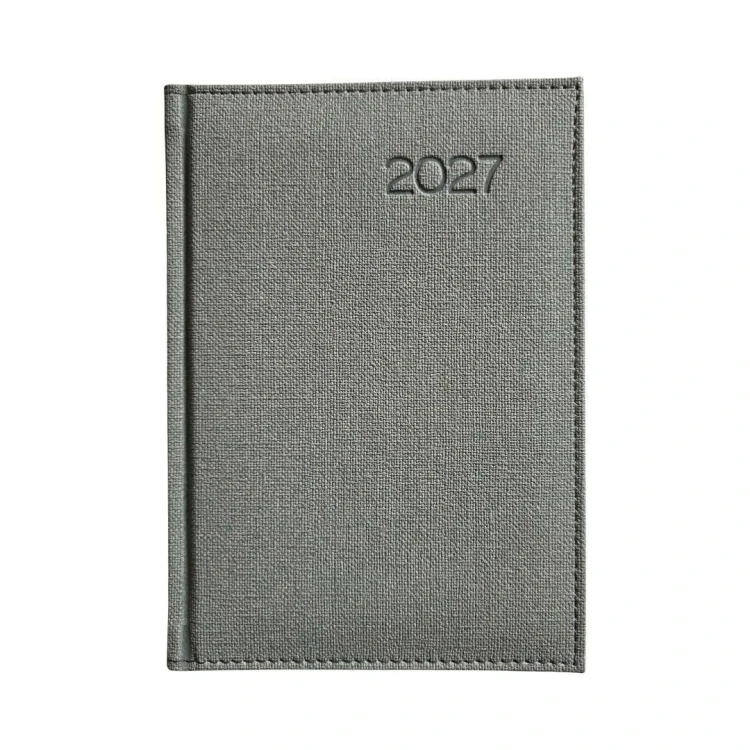 Kalendarz 2027 A5 dzienny szary juta