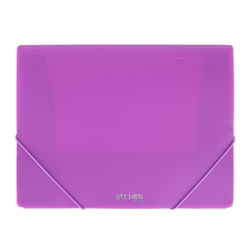 Teczka z gumką A4 PP neon fioletowa STRIGO, Strigo