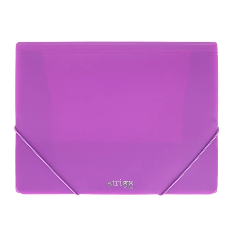Teczka z gumką A4 PP neon fioletowa STRIGO, Strigo