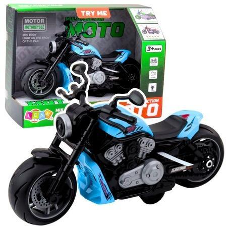 Motocykl na baterie niebieski, Leantoys