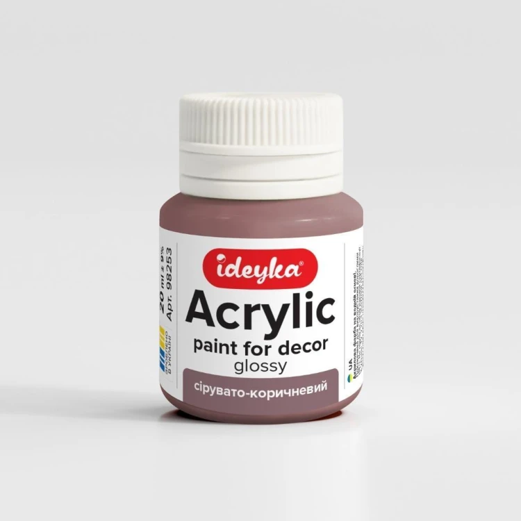 Farba akrylowa Szarobrązowy 20ml, Ideyka