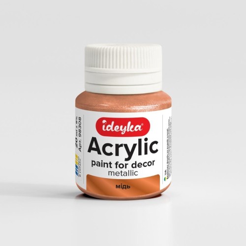 Farba akrylowa metaliczna Miedź 20ml, Ideyka