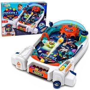 Pinball kosmiczny fliper rakieta 8 kulek, Leantoys