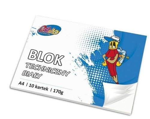 Blok techniczny A4 170g 10 kartek, Alfa Pastello