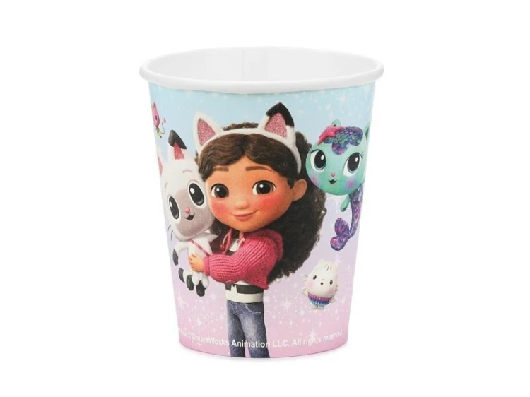 Kubeczki Koci Domek Gabi 250ml 6szt