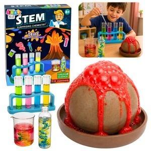 Zestaw doświadczalny Mały Chemik 14w1, Leantoys