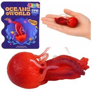 Meduza gumowa rozciągliwa 9cm, Leantoys
