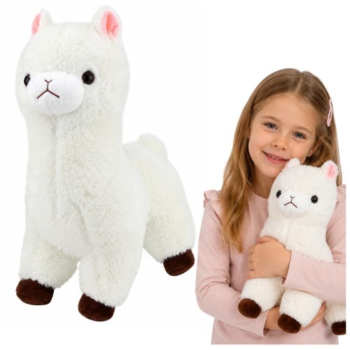Alpaka Pluszowa Biała 28cm, Leantoys