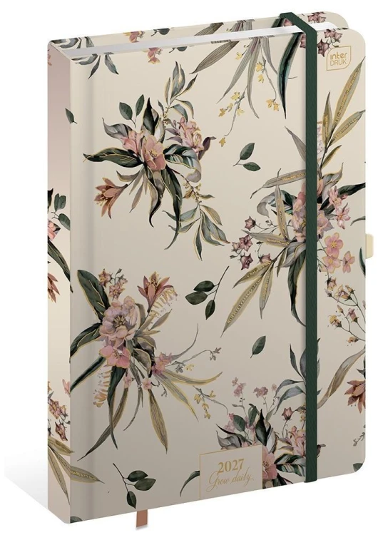Kalendarz 2027 B5/192 Metallic Blossom Daily
