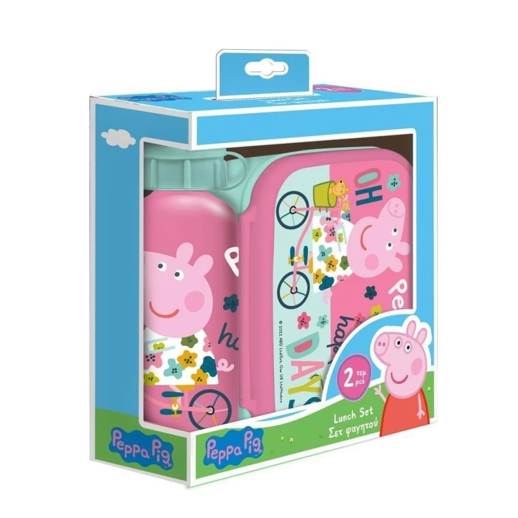Lunchbox butelka 500ml + pudełko 800ml Peppa