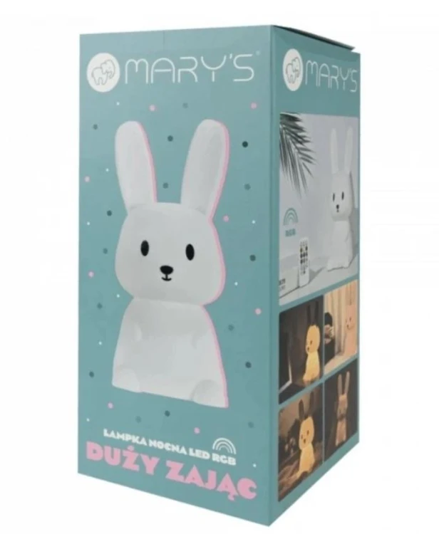 Lampka nocna LED Zając biały duży, Mary's