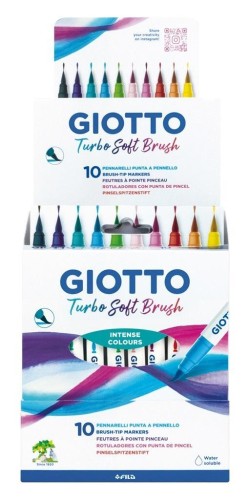 Pisaki Turbo Soft Brush intense 10 kolorów, Giotto
