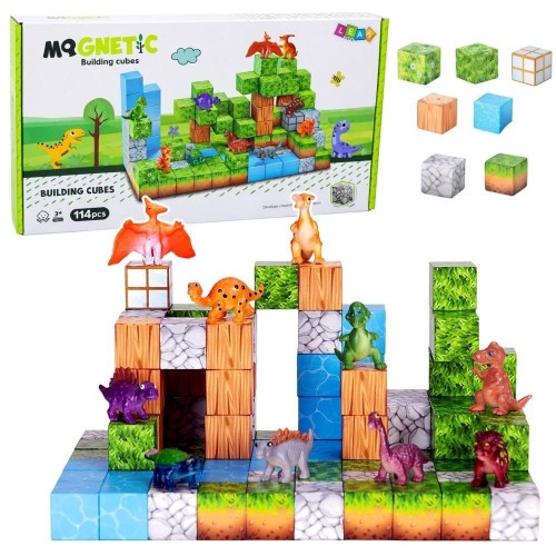 Klocki magnetyczne kostki konstrukcje 3D 114el