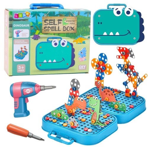 Zestaw do skęcania DIY dinozaury 228el., Leantoys
