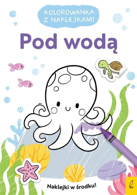 Kolorowanka z naklejkami. Pod wodą, praca zbiorowa