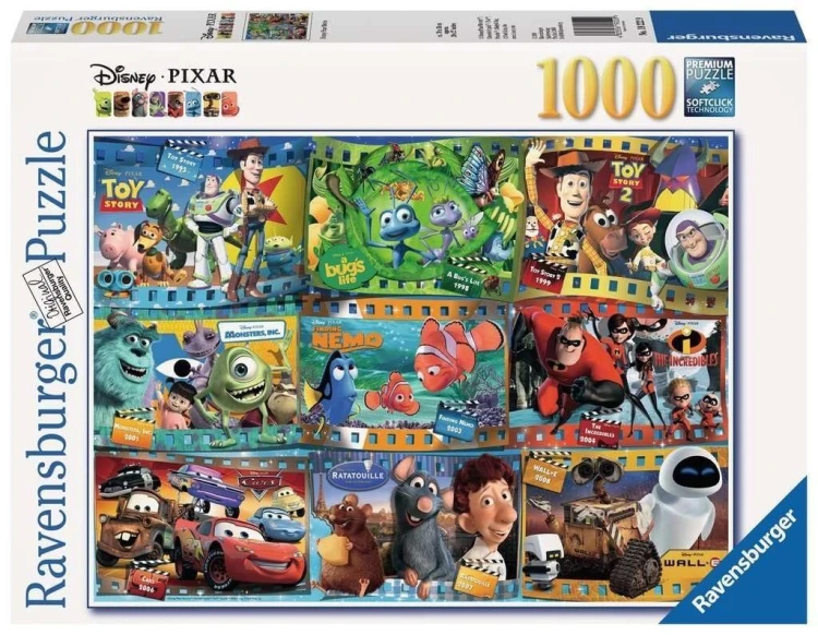 Puzzle 1000 Filmy Disney Pixar, Ravensburger