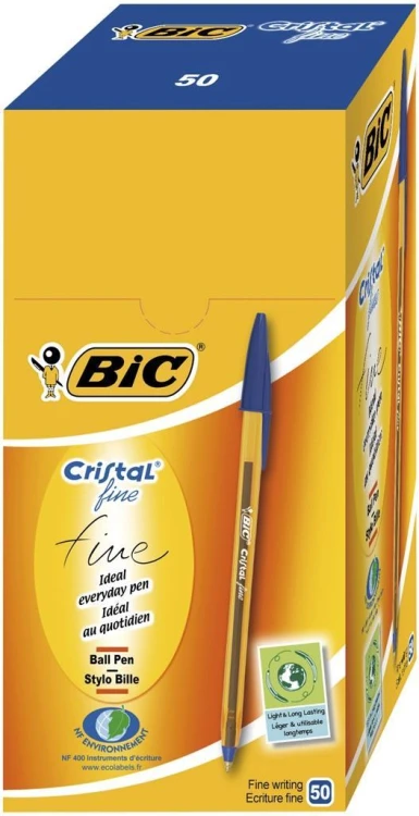 Długopis Cristal Fine niebieski (50szt) BIC, BIC