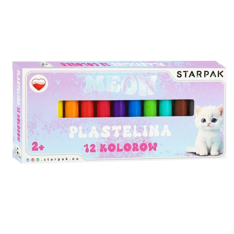 Plastelina Cute Kitty 12 kolorów, STARPAK