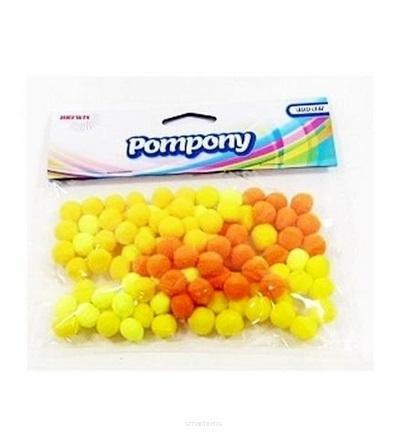 Pompony żółte 10mm 100szt, Brewis