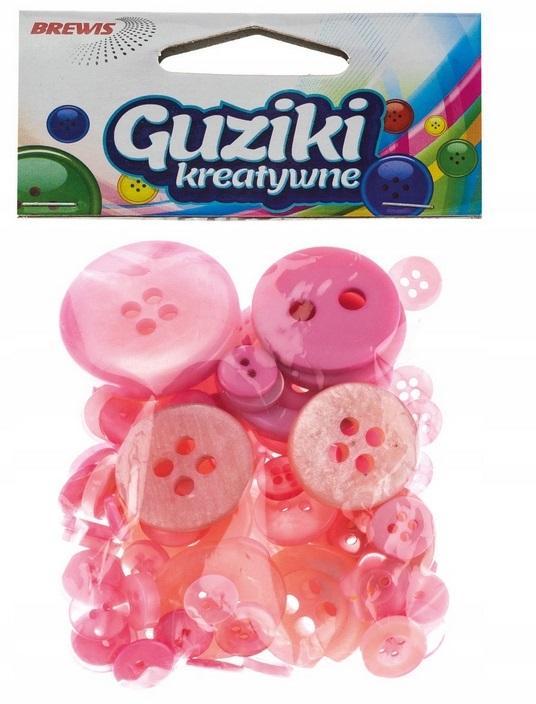 Guziki kreatywne różowe 40g, Brewis