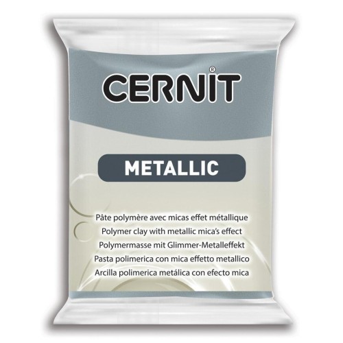 Modelina metaliczna stalowa 56g, Cernit