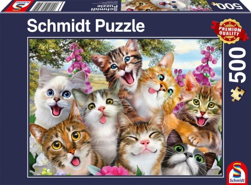 Puzzle PQ 500 Koty robią selfie G3, Schmidt