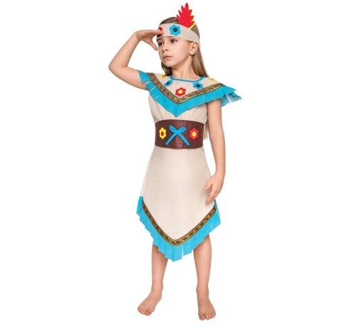 Strój Indianka Kolorowy Kwiat rozm. 120/130cm