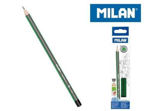 Ołówek trójkątny B (12szt) MILAN, MILAN