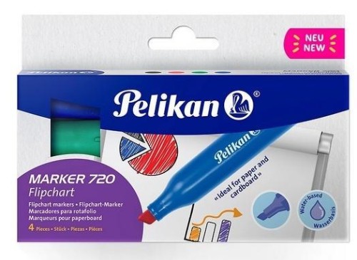 Marker Flipchart 720 4kol. PELIKAN, HERLITZ