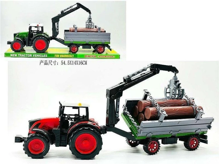 Traktor z przyczepą i drewnem, ADAR
