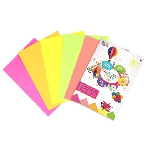 Papier kolorowy fluorescencyjny A4/40K, Grafix