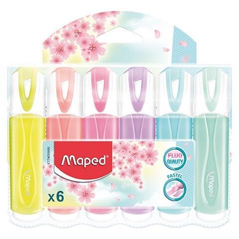 Zakreślacz Fluo Peps pastel 6 kolorów MAPED, Maped