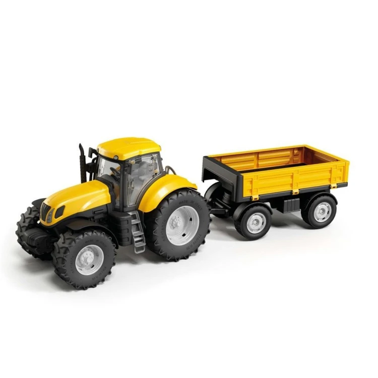 Traktor z przyczepą żółty, Tupiko