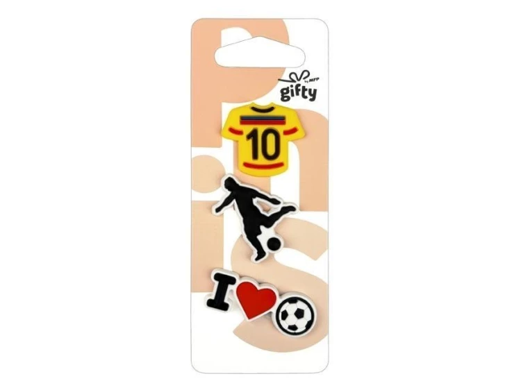 Przypinki silikonowe football 3szt, MFP