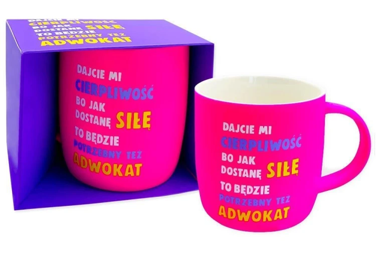 Kubek neonowy Cierpliwość, Kukartka